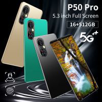 Global Version P50 Pro 5.3 Inch Smartphone 12G+512G Android Phone 4950mAh Face Unlock Mobilelephone Unterstützt Google GPS 5G Phone