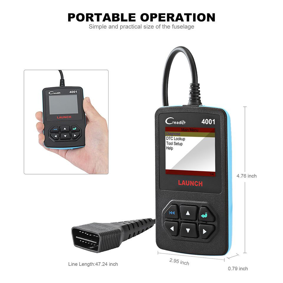 Starten Sie den CReader 4001 OBD2 Code Reader Diagnostic Scanner