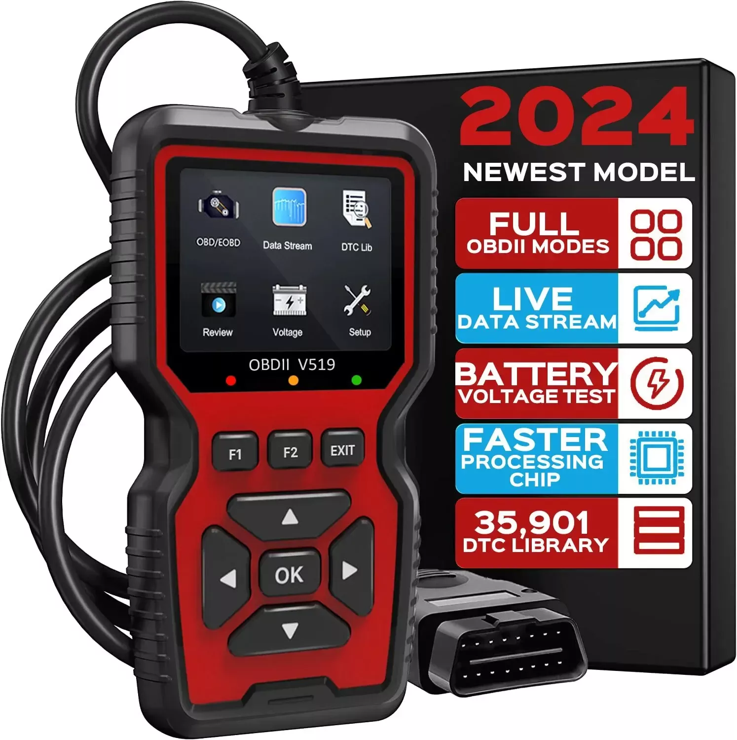 V159 OBD2 Scanner Live Data Professionelle Mechanik OBDII Diagnose-Code-Leser-Werkzeug für Kontroll-Motor-Licht