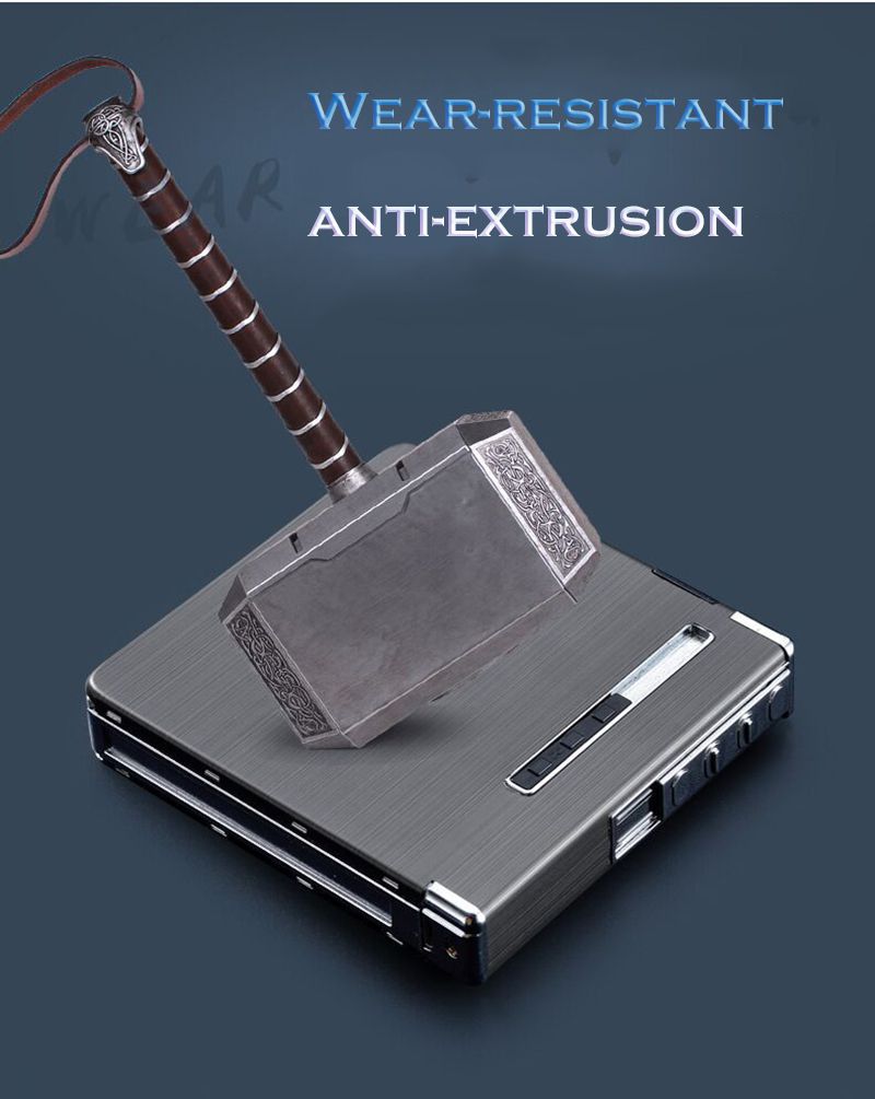 Automatische Ausstoßung Metall -Zigarettenkoffer mit USB -Rechargeable Electric Lighters
