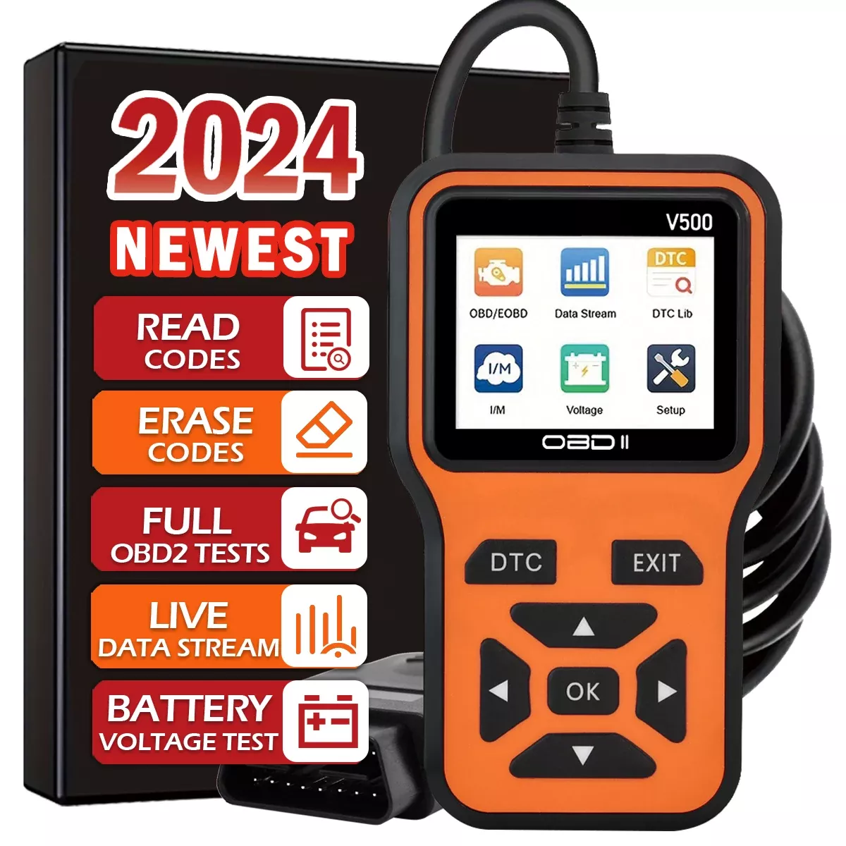 V500 Auto OBD2 Scanner Diagnose Tool Code Reader Auto Spannung Tester Motor Fehler Code Scanner, Lade Tester Diagnose Tool