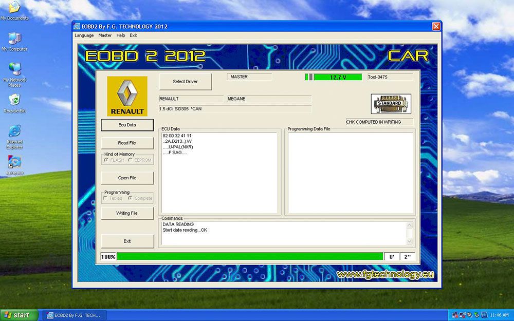 Software -Schnittstelle von FGTECH 0475 Galletto V54