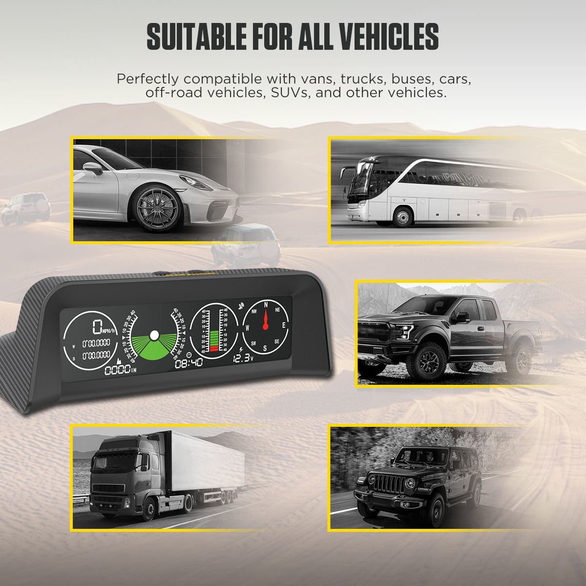 AUTOOL X90 GPS/OBD2 Geschwindigkeit PMH KMH Neigungsmesser