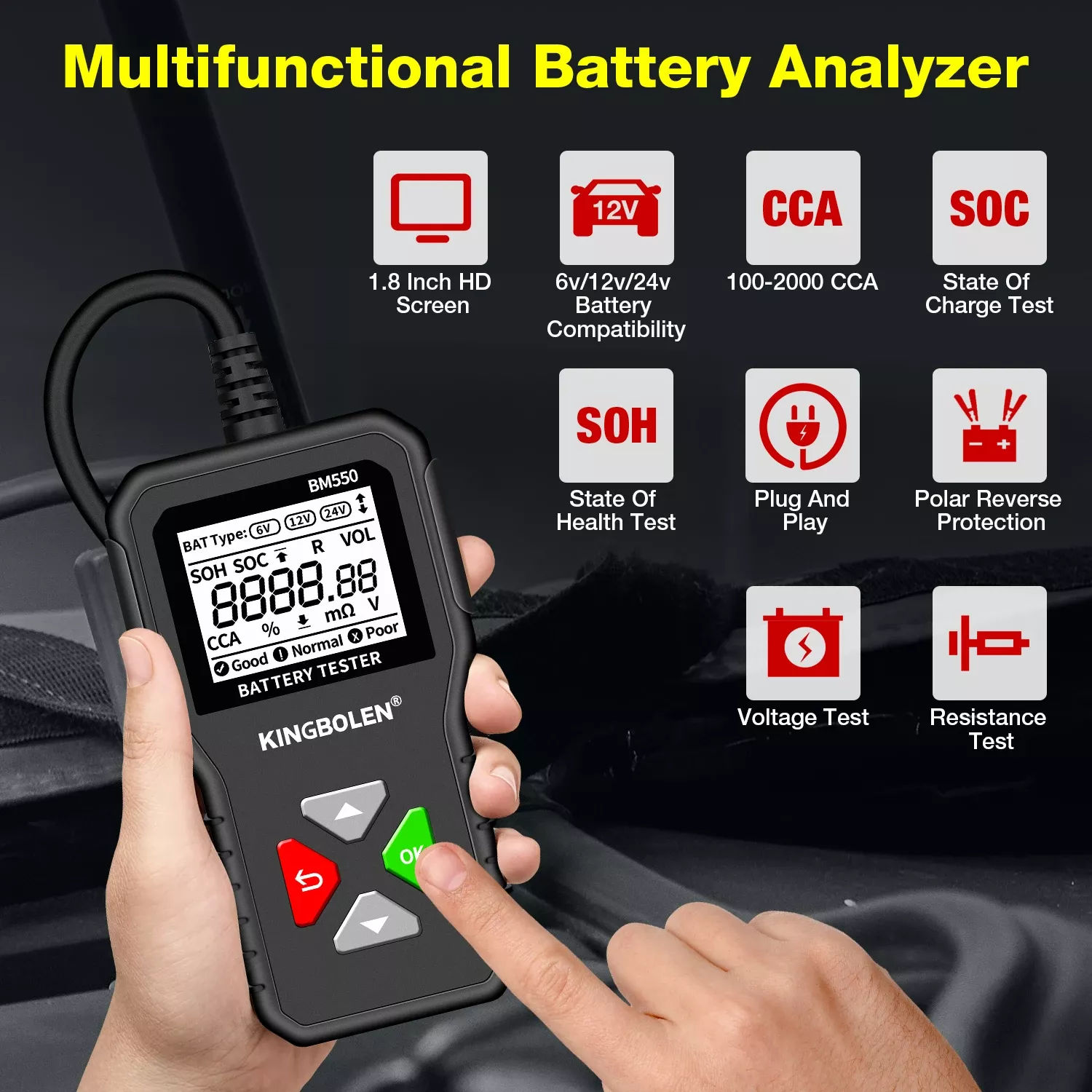 BM550 BM550 PLUS Auto Batterie Tester