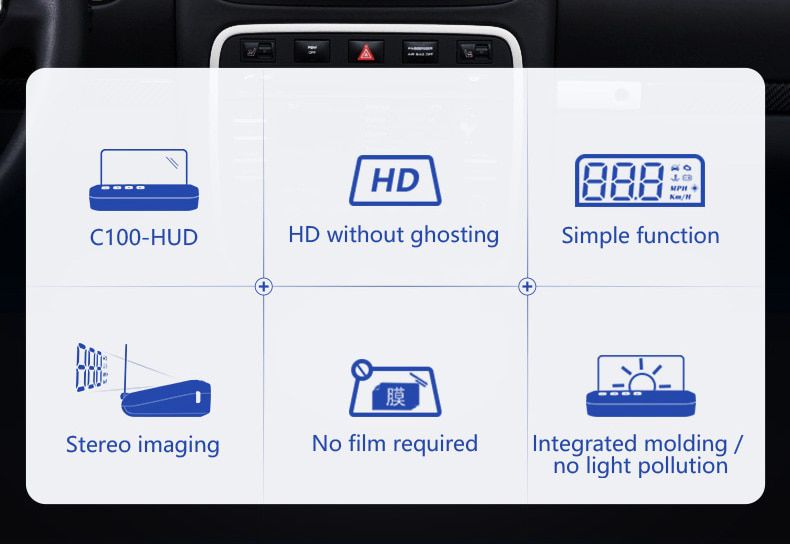 C100 Head Up Display OBD2 HUD Mirror