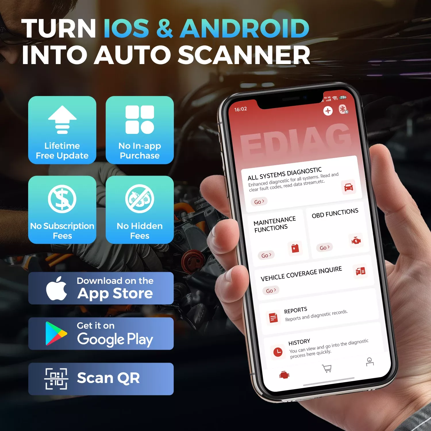 Ediag Elite Full System OBD2 Scanner