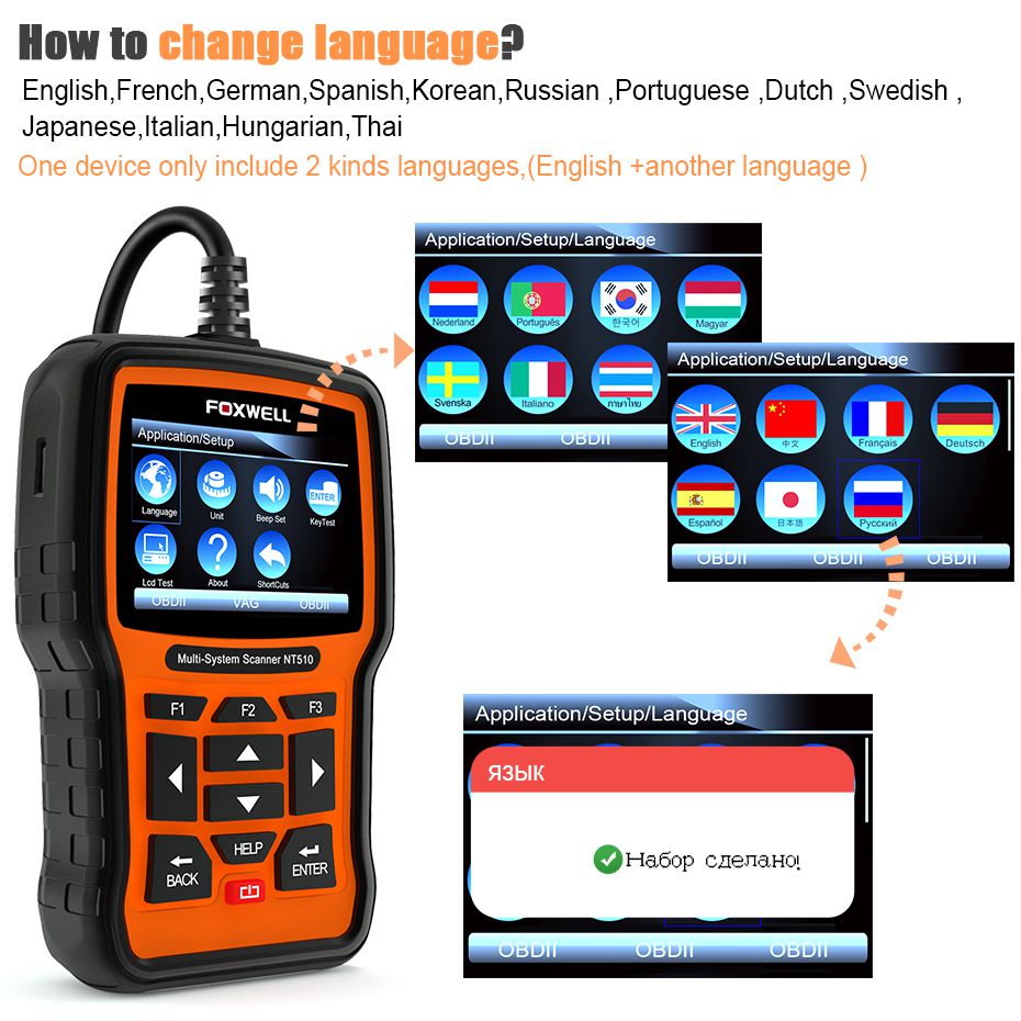 FOXWELL NT510 Full System OBD2 Scanner 3