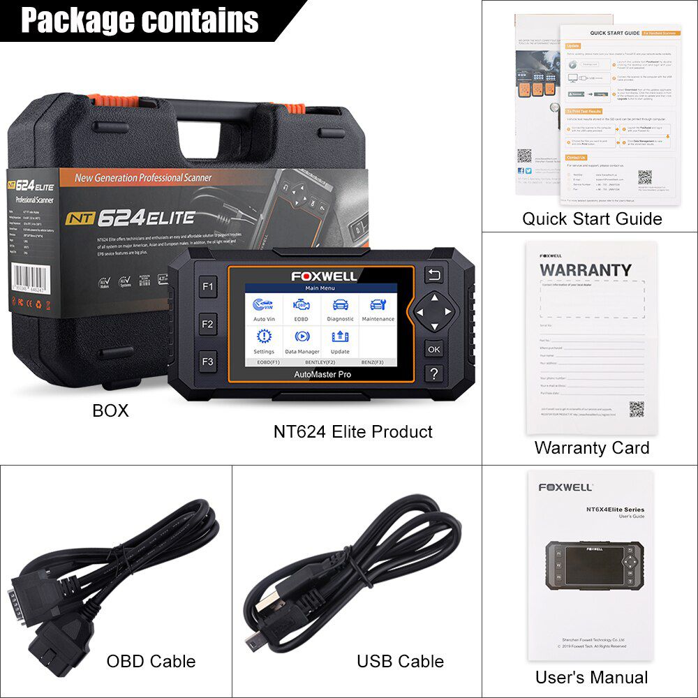 Foxwell NT624 Elite OBD2 Diagnose Tool