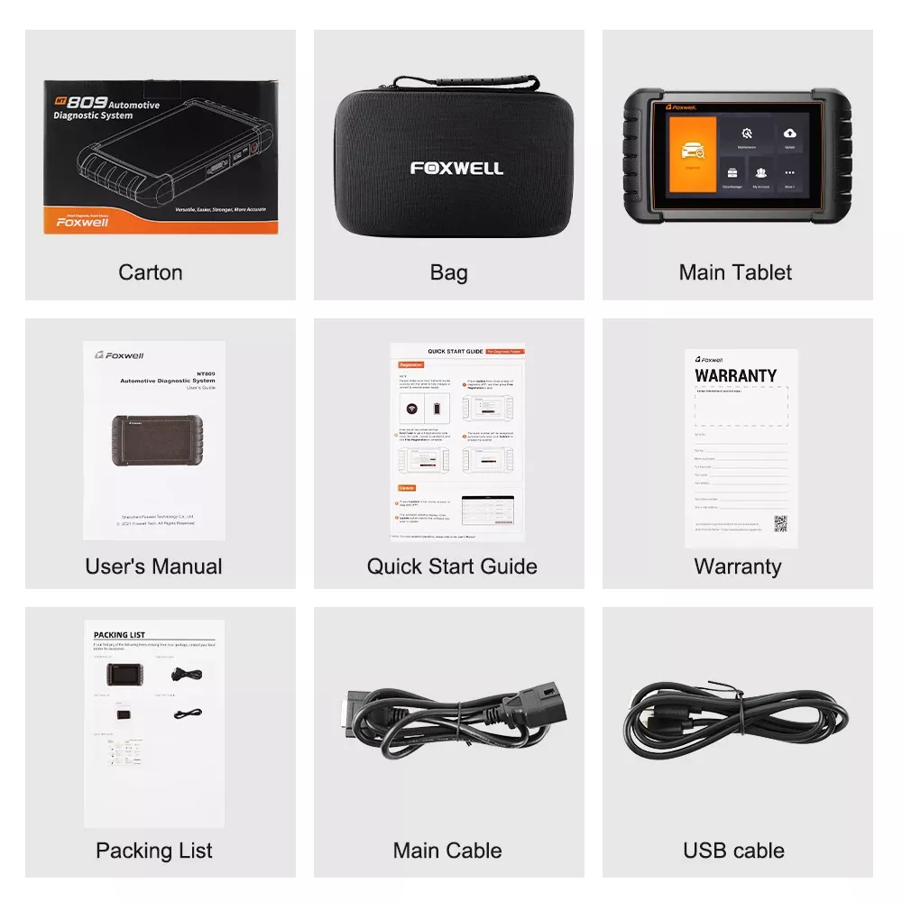 FOXWELL NT809 OBD2 Automobilscanner