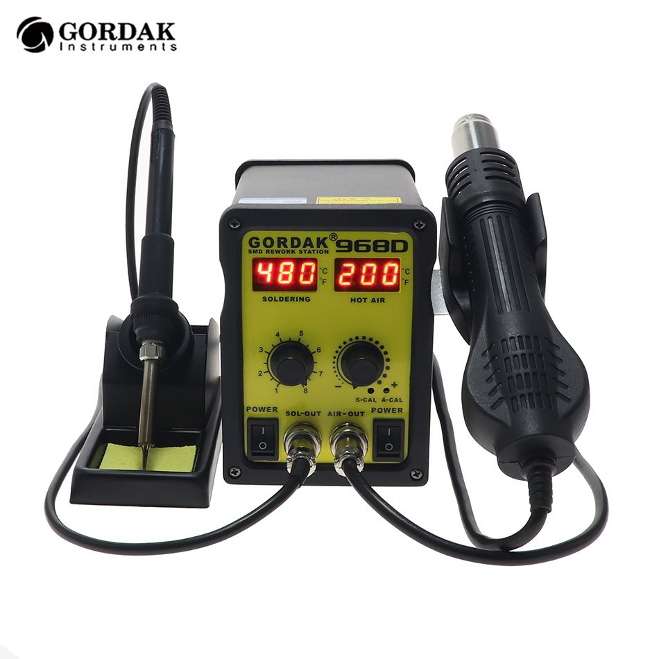 GORDAK 968D Doppel Digital Display 2 In1 Heißluftpistole