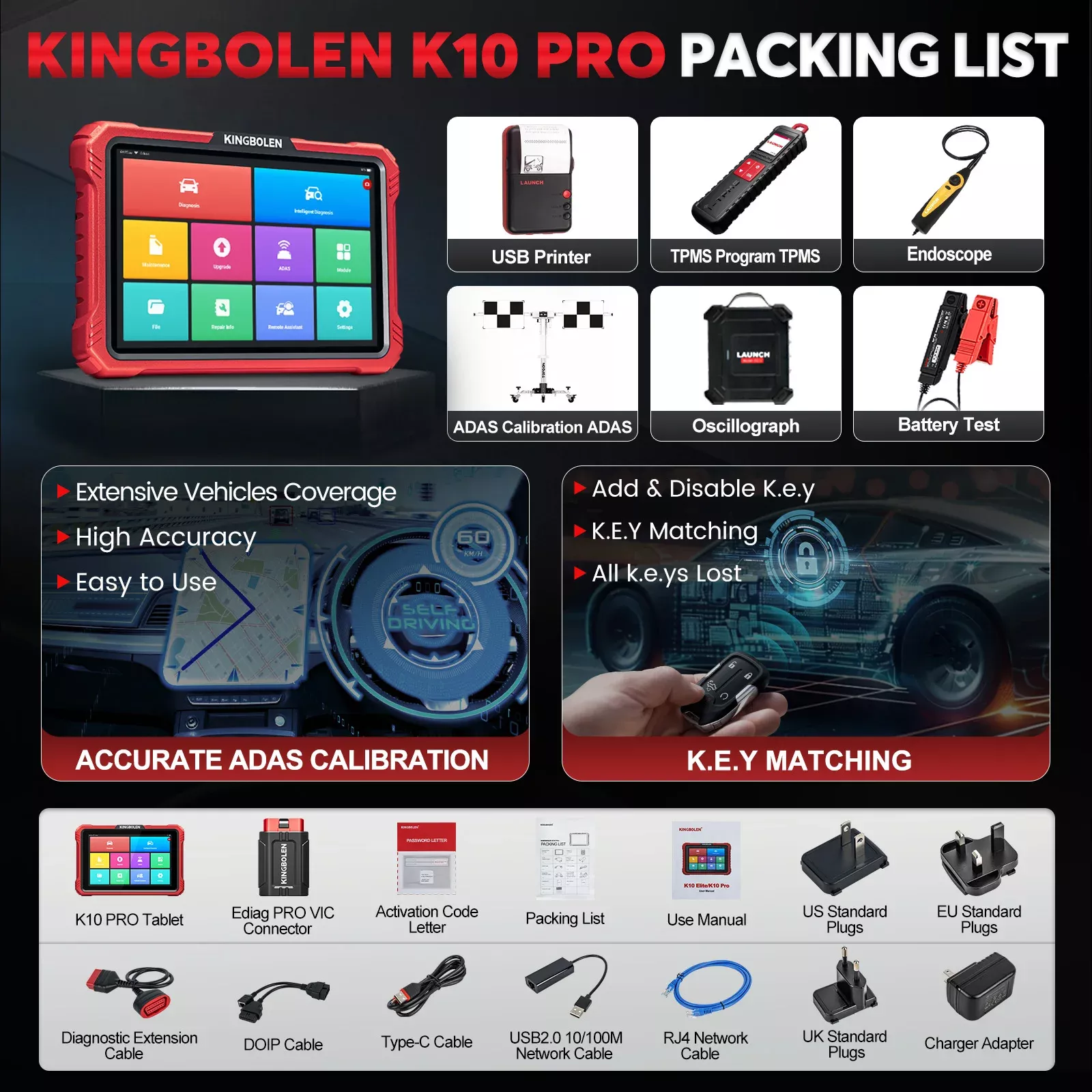 K10 Pro Full Systems Bidirektionaler Scanner
