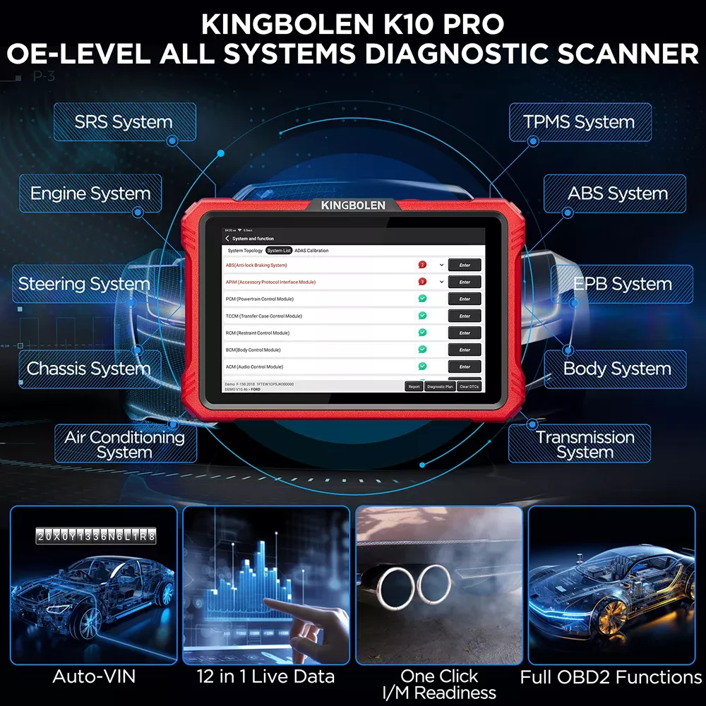 K10 Pro Full Systems Bidirektionaler Scanner