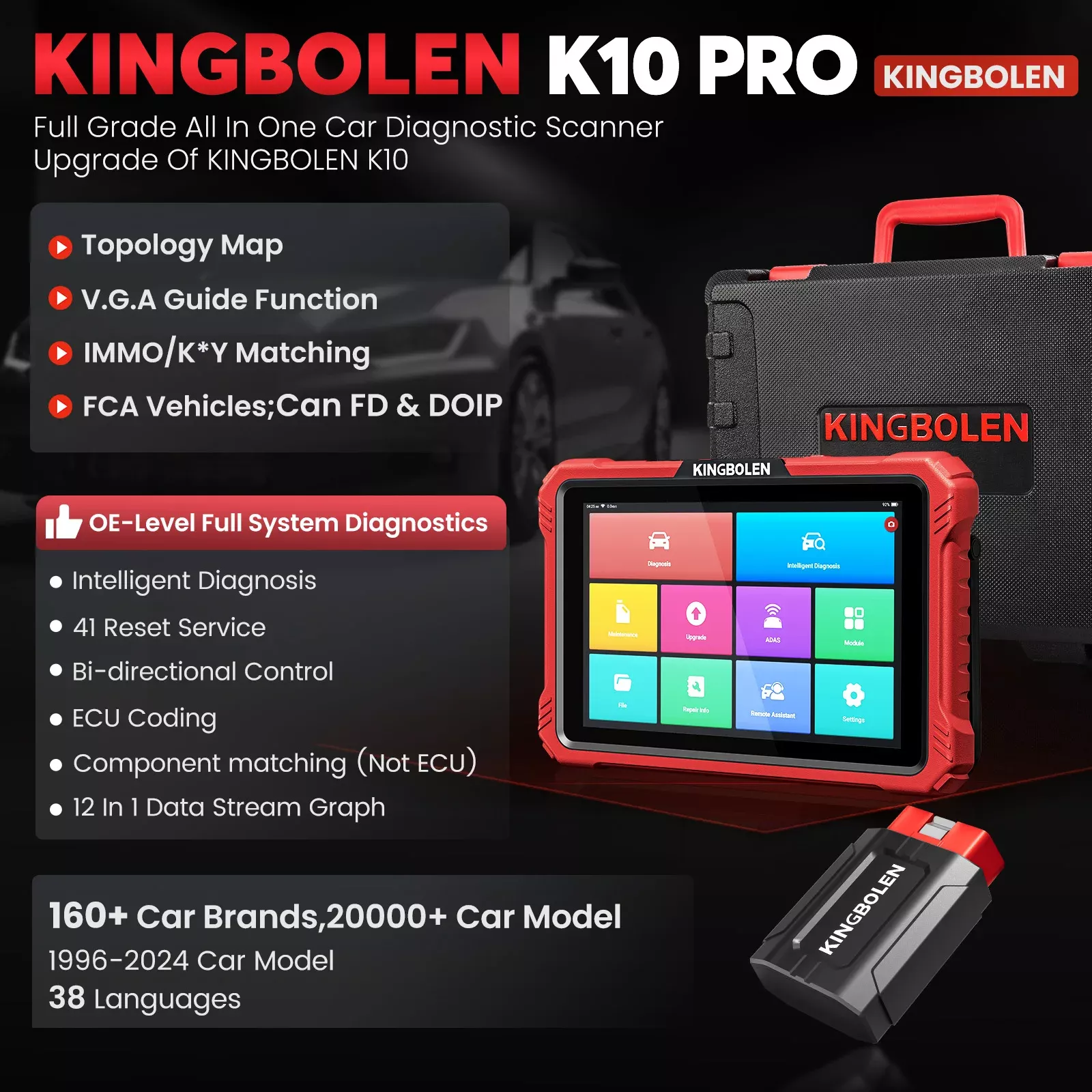 K10 Pro Full Systems Bidirektionaler Scanner