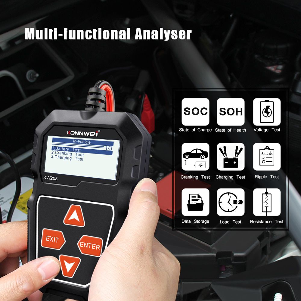 KONNWEI KW208 Auto Batterie Tester