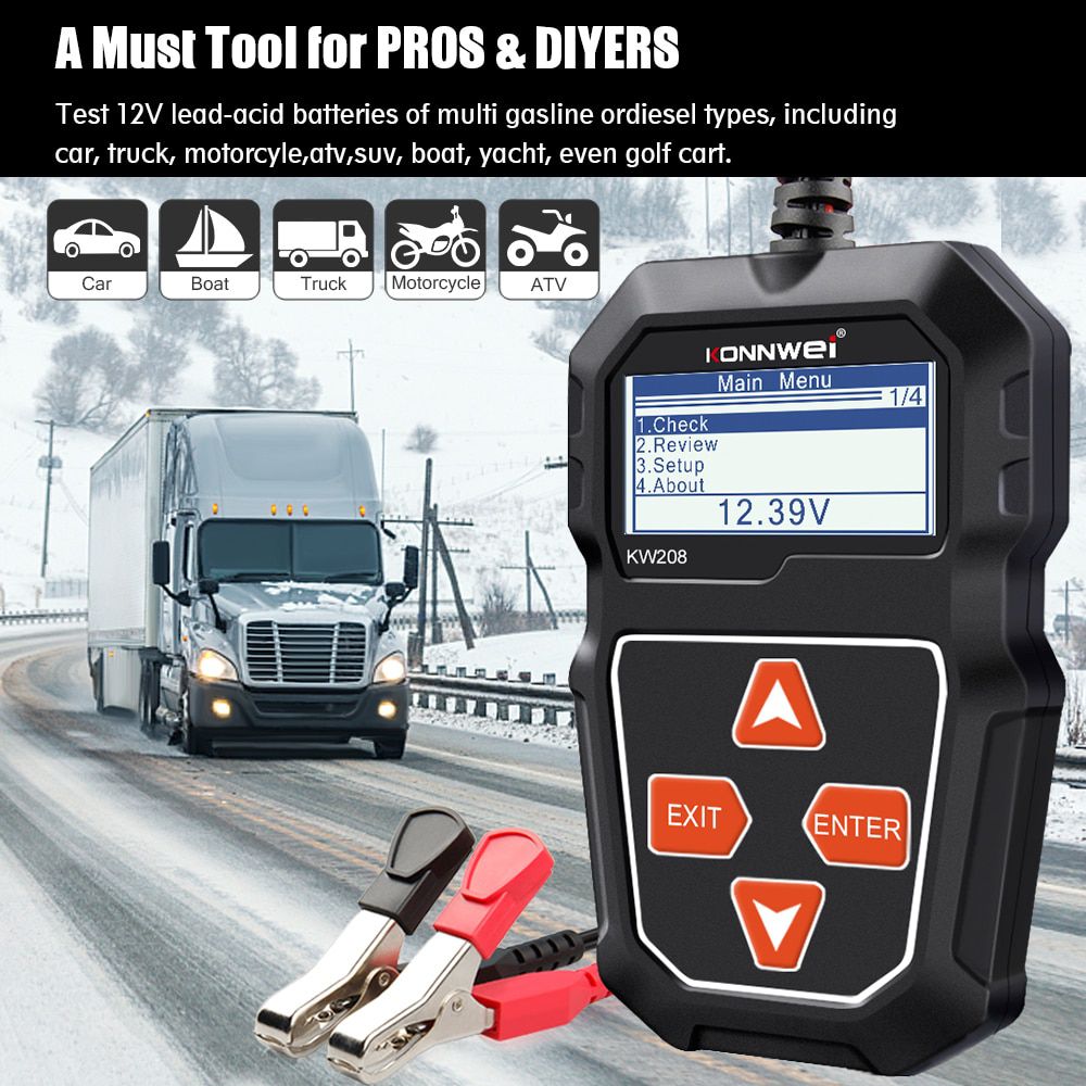 KONNWEI KW208 Auto Batterie Tester
