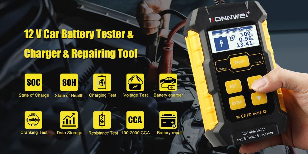 Konnwei Kw Full Automatic V Car Battery Tester Pulsreparatur A