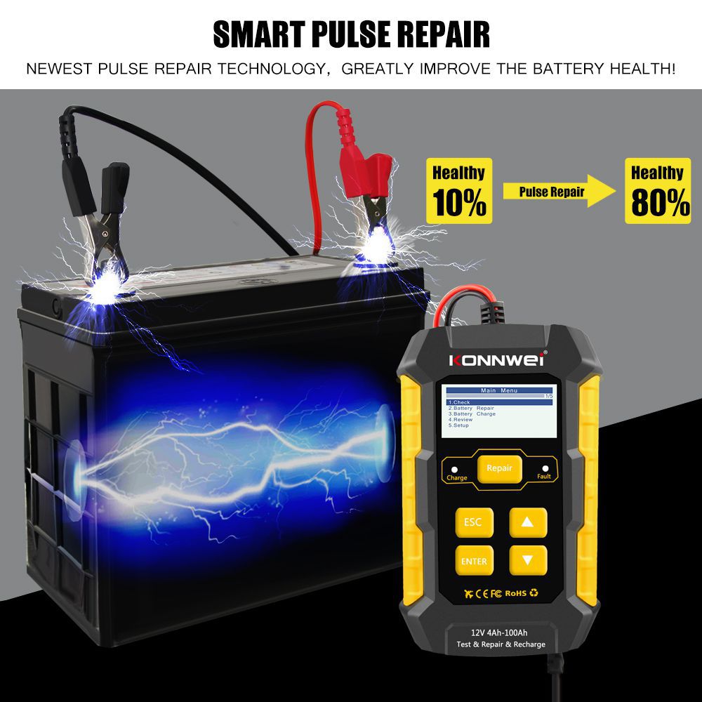 KONNWEI KW510 Full Automatic 12V Car Battery Tester