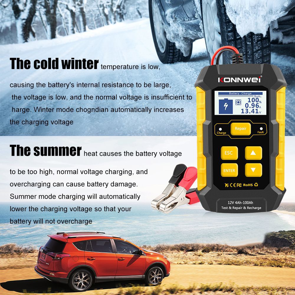 KONNWEI KW510 Full Automatic 12V Car Battery Tester