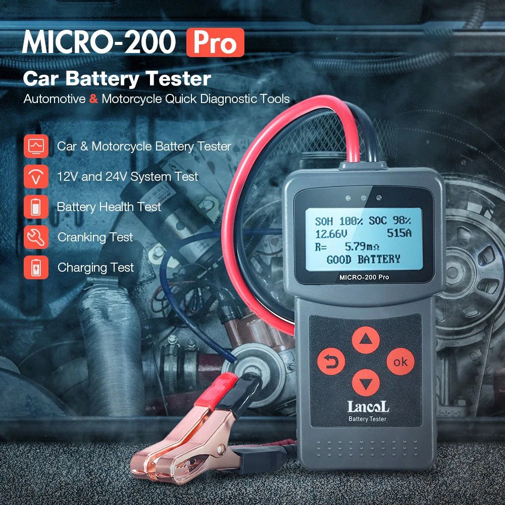 Lancol Micro200Pro 12v Batterie Kapazität Tester