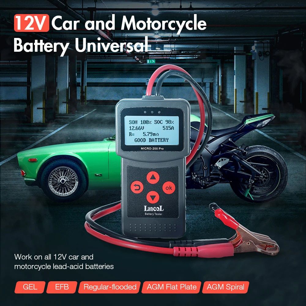 Lancol Micro200Pro 12v Batterie Kapazität Tester