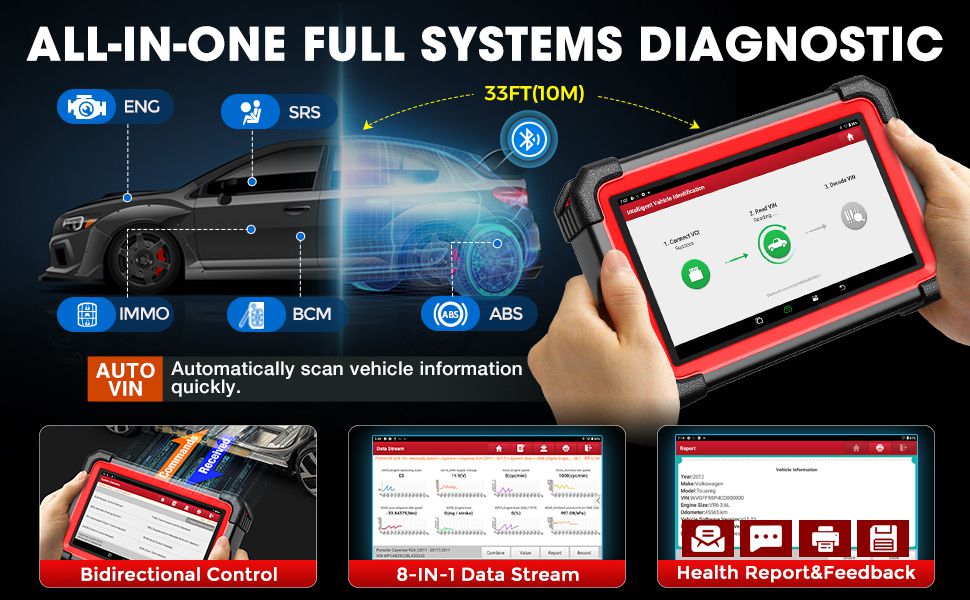 CRP919E BT Diagnose Scanner mit Bluetooth unterstützt CAN FD DoIP und ECU Codierung