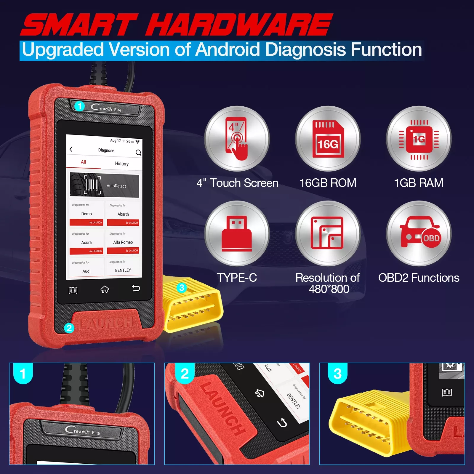 LAUNCH X431 Creater Elite CRE205 OBD2 Scanner