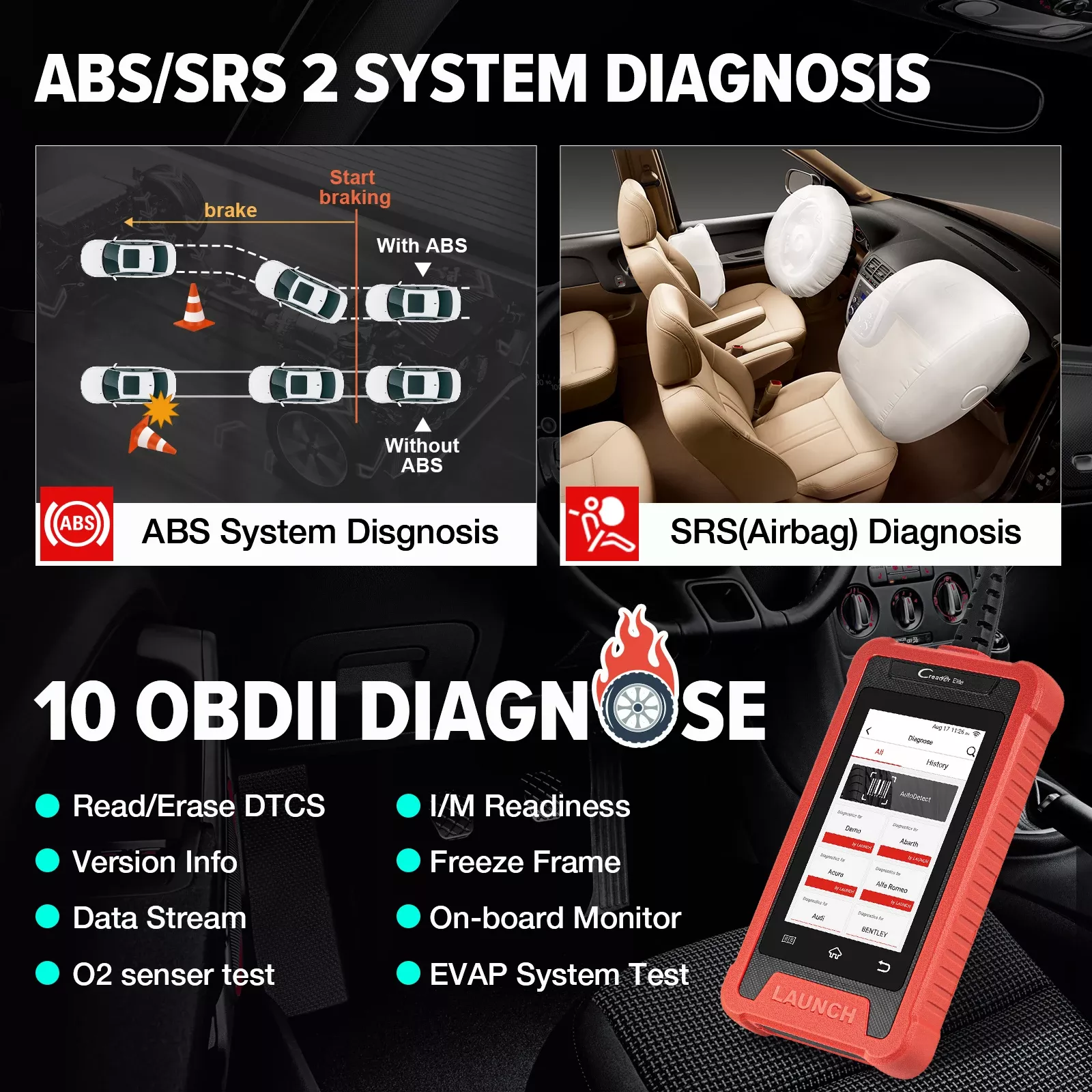LAUNCH X431 Creater Elite CRE205 OBD2 Scanner