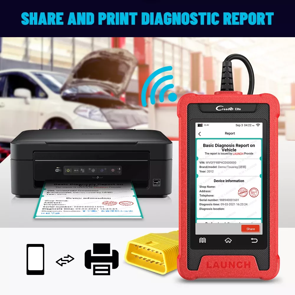 LAUNCH X431 Creater Elite CRE205 OBD2 Scanner