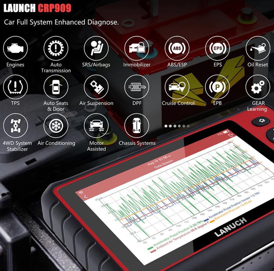 LAUNCH X431 CRP909 SUPPORTED Funktion