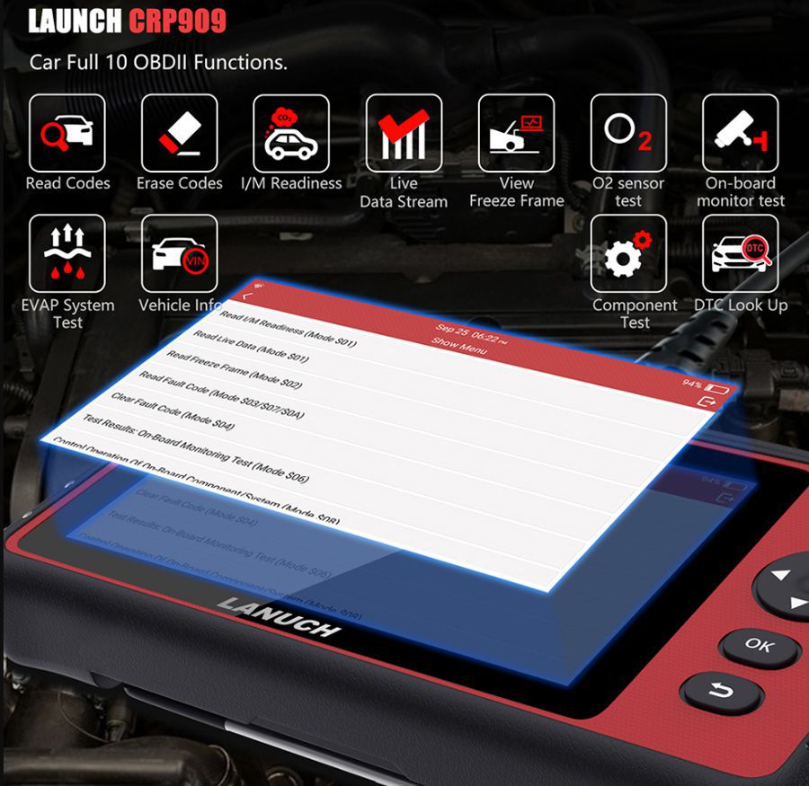 LAUNCH X431 CRP909 OBDII Funktion