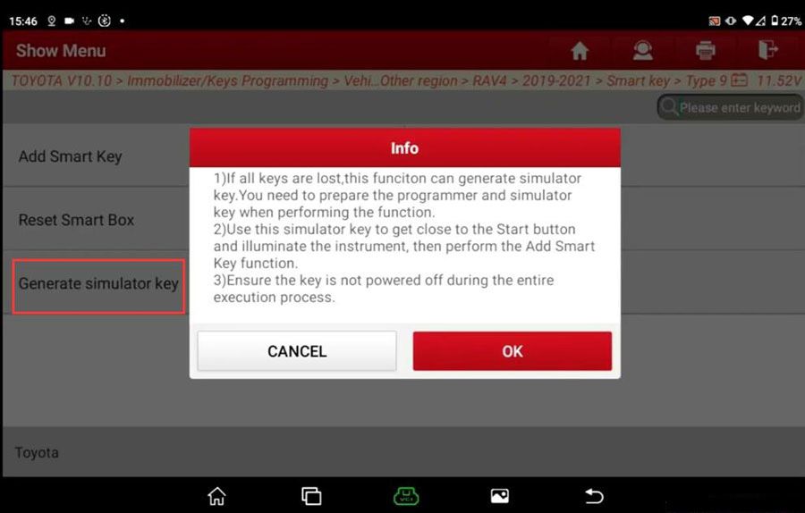 Launch X431 Smart Key Simulator