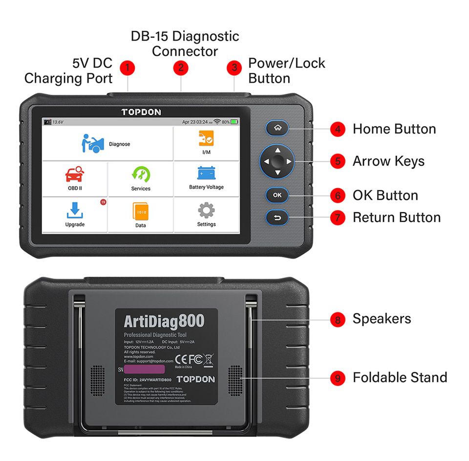 TOPDON ArtiDiag800 All System Auto Diagnose Tool