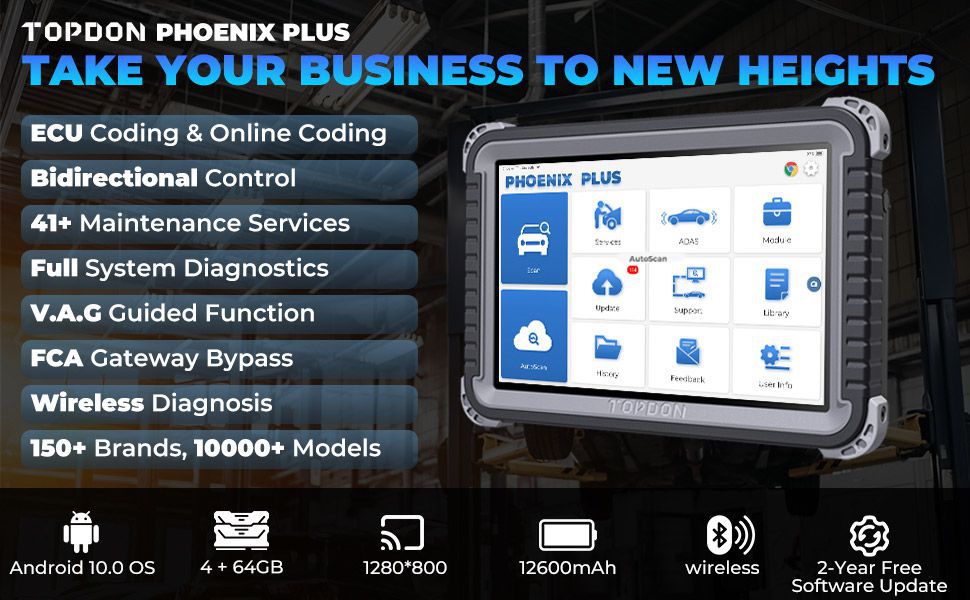 TOPDON Phoenix Plus integriertes Diagnosetool