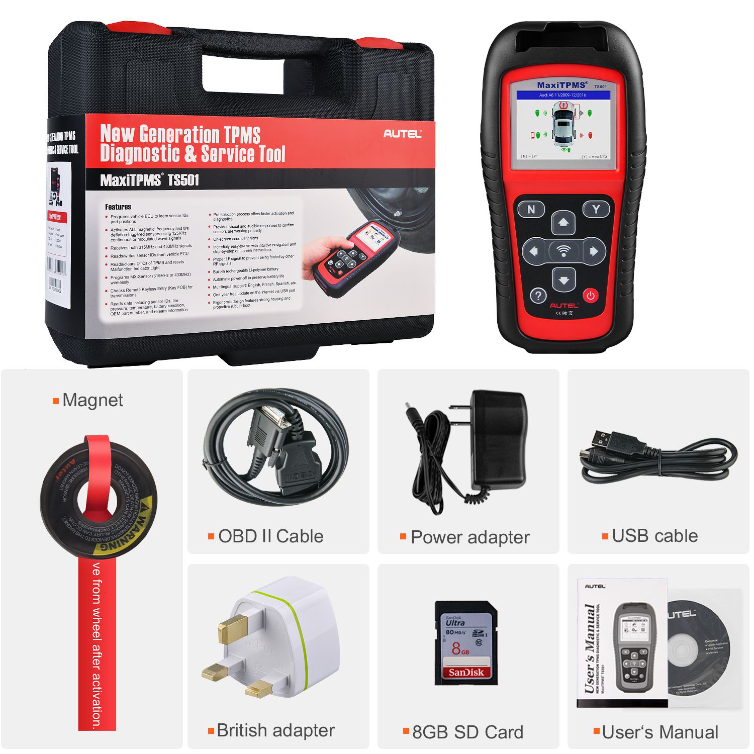 Autel MaxiTPMS TS501 TPMS Diagnose und Service Tool