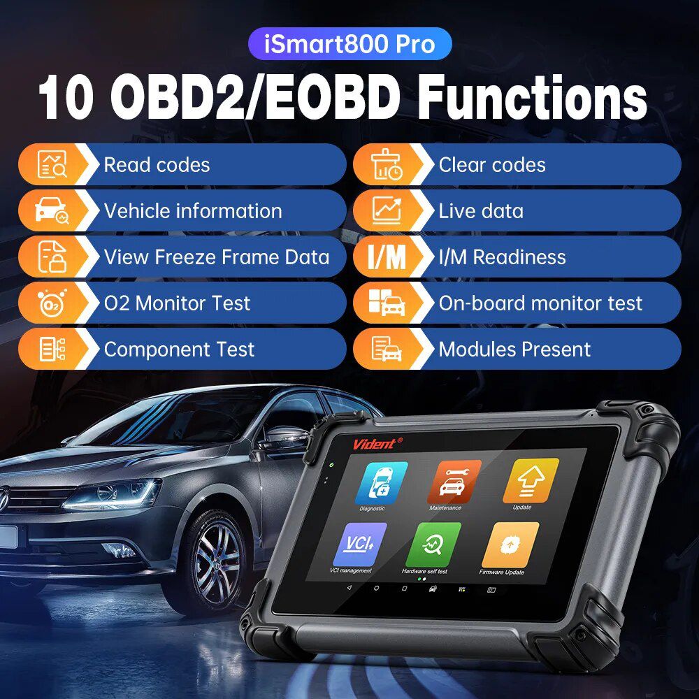 2023 VIDENT iSmart800 Pro Automotive Diagnostic Tool Analysen