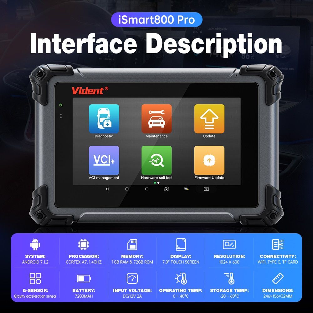 Vident ISMART800PRO Auto Diagnose Tool