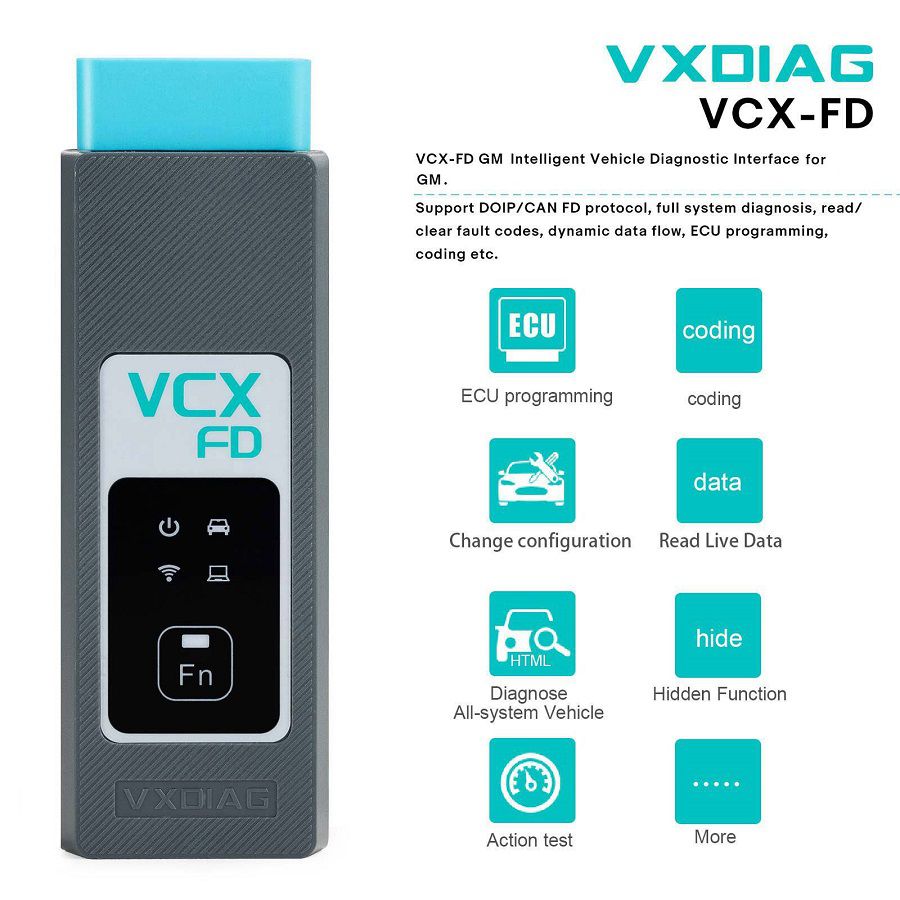 VXDIAG VCX-FD GM Intelligente Fahrzeugdiagnose Schnittstelle für GM für Chevrolet, Buick, Cadillac, Opel, Holden Diagnosewerkzeug