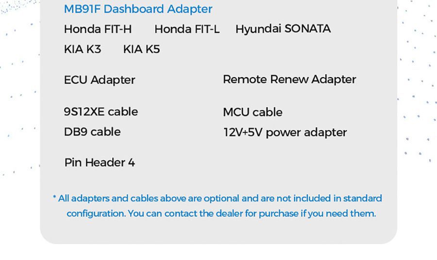 XHORSE MINI PROG Armaturenbrett Adapter