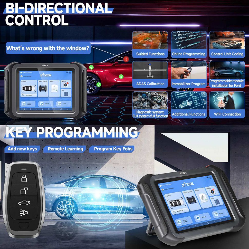 XTOOL D9S PRO Auto Diagnose Scanner Unterstützung ECU Coding Topologie Mapping Key Programmierung 42 Service Funktionen CAN FD DoIP