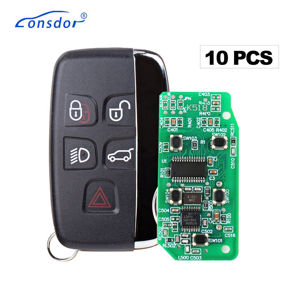 10pcs Lonsdor Spezifischer Smart Key für 2015-2018 Land Rover Jaguar 5 Tasten 315MHz/433MHz durch DHL