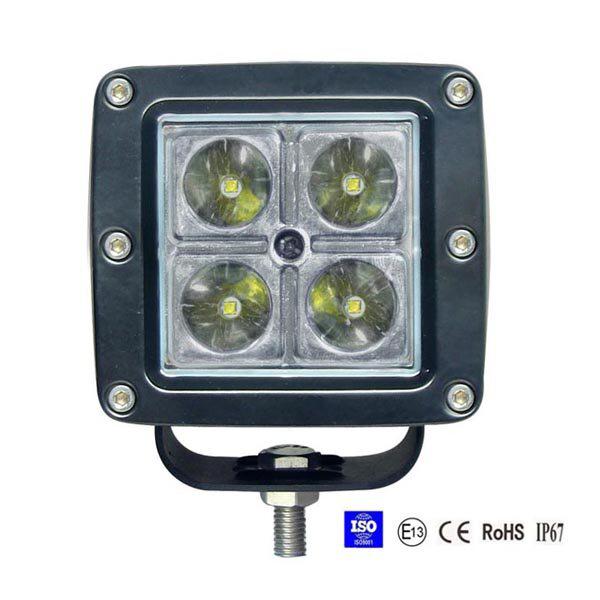 12W Spot /Flood LED Work Light OffRoad Jeep Boat Truck IP67 12V 24V