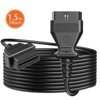 1.5m 16Pin OBD2 OBDII Kabel Männlich zu weiblicher Verlängerungskabel OBD2 Kabelverbinder Car Diagnostic Adapter