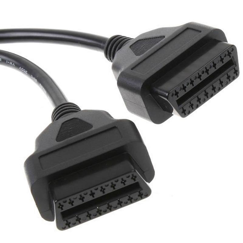 16Pin OBD2 OBDII Splitter Verlängerungskabelverbinder 1 Mann bis 2 Dual Weibliche Y Kabel 30CM