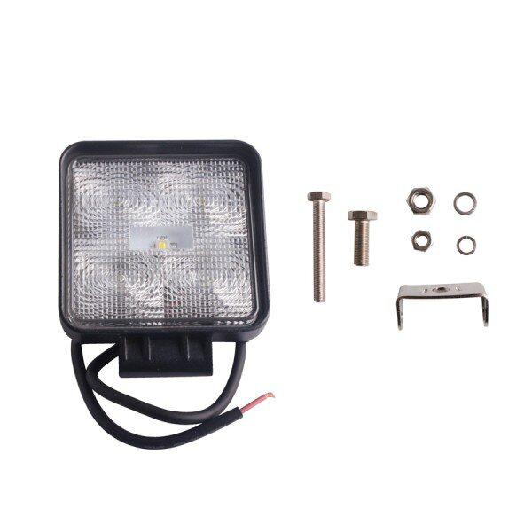 2pcs 15W 12V 24V flut LED Work Light OffRoad Flood Jeep Boat Truck IP67