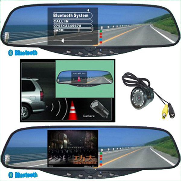 3.5"TFT Bluetooth Handsfree Kits--Bluetooth Stereo Handfreie Rückspiegel