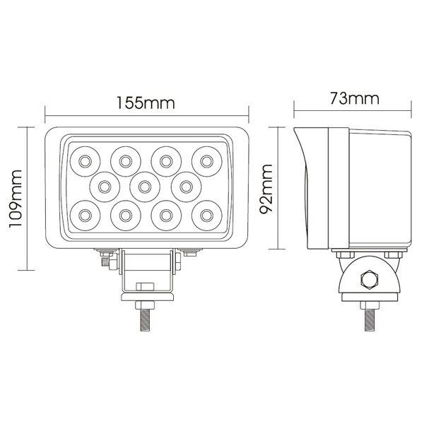 33W Spot /Flood LED Work Light OffRoad Jeep Boat Truck IP67 12V 24V Weiß