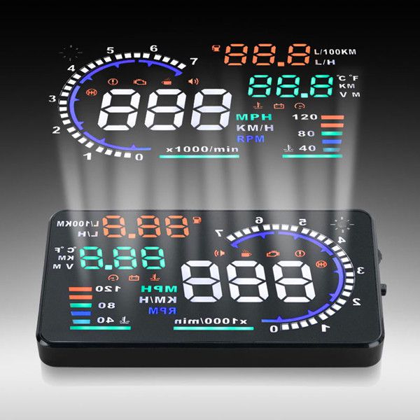 5.5"Large Screen Car HUD Head Up Display mit OBD2 Interface Plug && Play A8