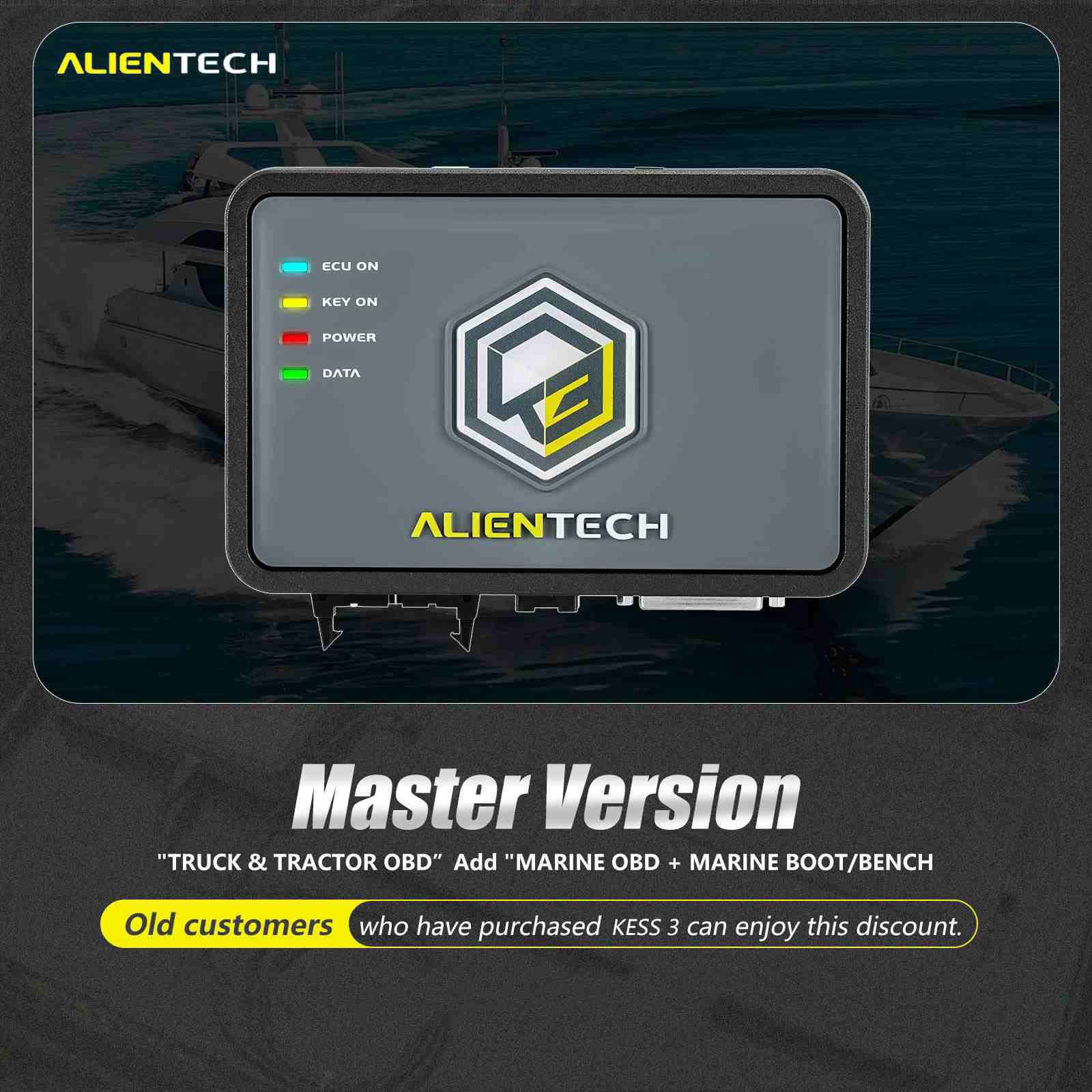 Hinzufügen Marine OBD, BOOT/BENCH Protokoll Aktivierung für Alientech KESS V3 KESS3 Master, der bereits LKW OBD oder Boot Bench Protokoll hat