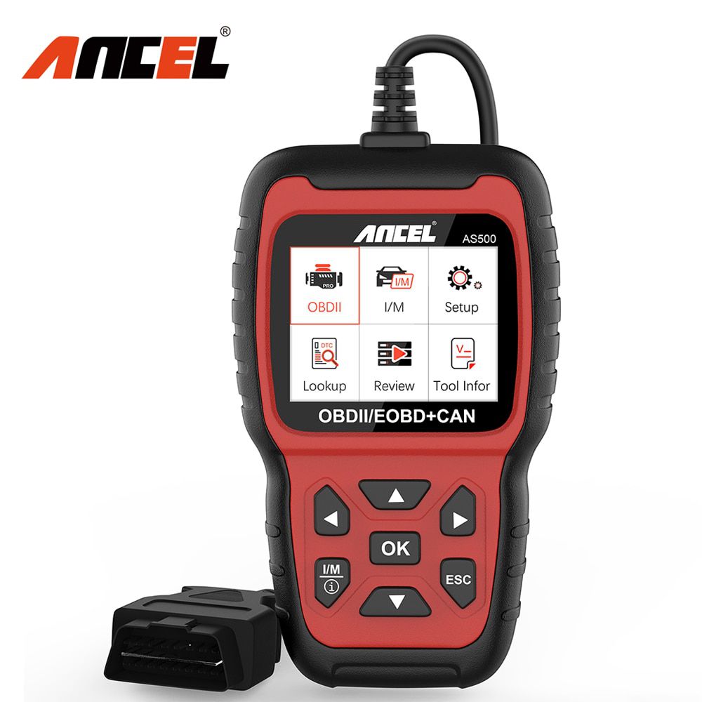 ANCEL AS500 OBD2 Automotive Scanner Professional Code Reader Auto Diagnose Tool Check Engine Mehrsprachige Multibrand Diagnose