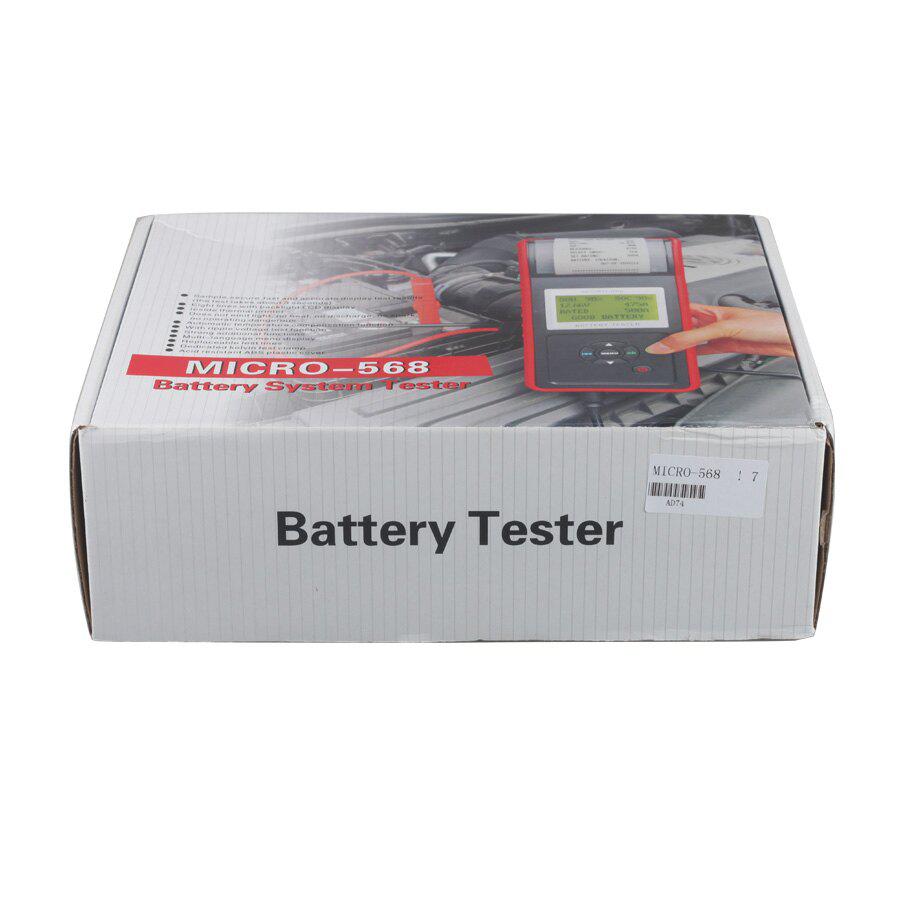 AUGOCOM MICRO -568 Battery Tester Akkuleitung & Elektrischer Systemanalysator mit Drucker